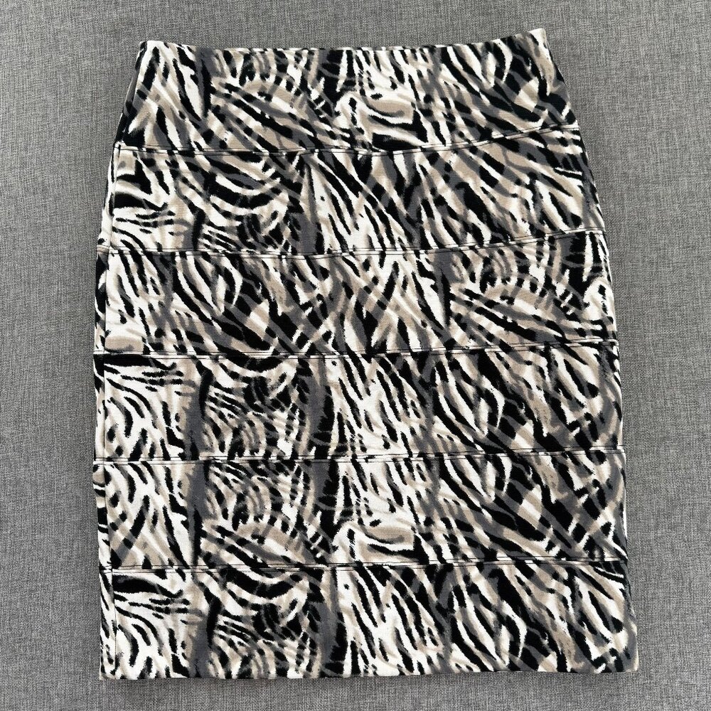 Alfani Pencil Pull on Skirt Petite P Elastic Band Waist High Waisted Lined Black